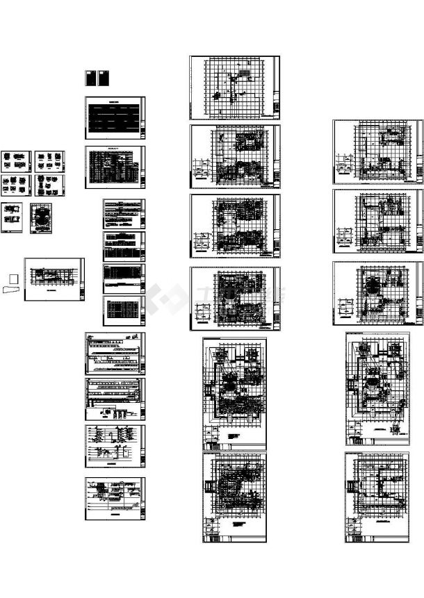 四层城市规划展览馆综合楼暖通施工图CAD，27张图纸。-图二
