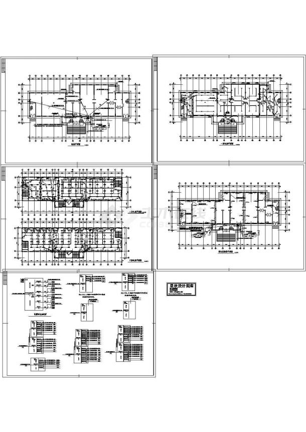三层食堂电气施工cad图(含电照平面图，共五张)-图二