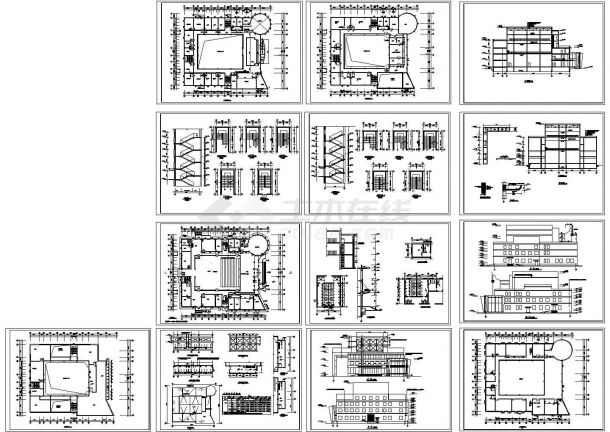 某多层大型综合演播厅设计CAD全套建筑施工图（甲级院设计）-图一