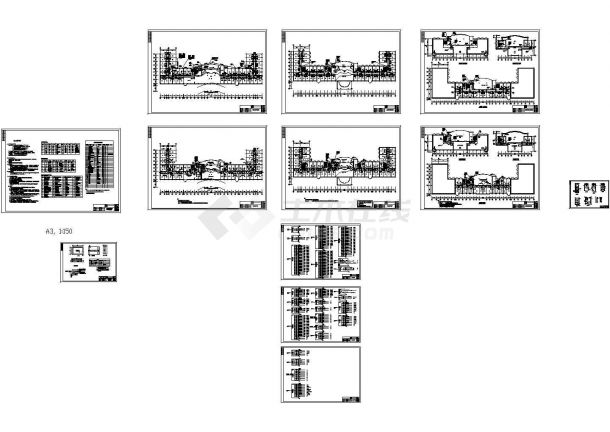 某三层温泉酒店电气施工cad图(含照明设计图，共十二张)-图二