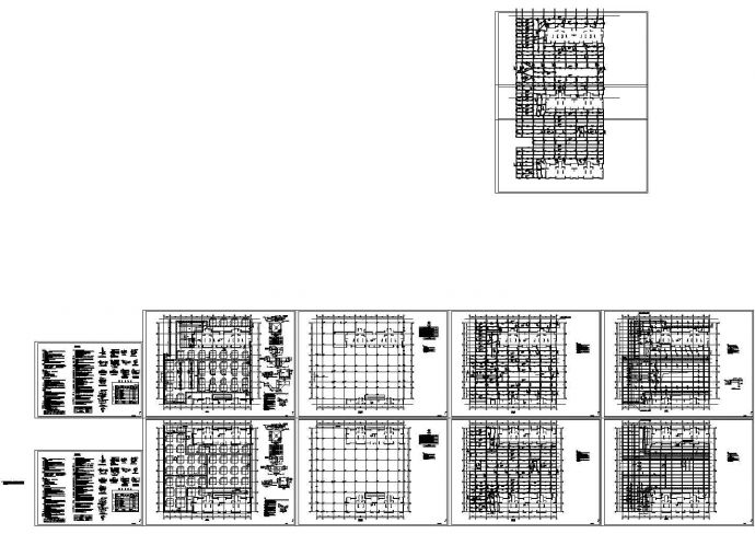 地下一层大型车库框架结构施工图_图1