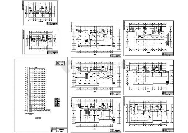 天津某21层高档星级大酒店火灾自动报警系统设计CAD施工图-图一