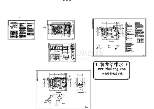 山西某燃煤热水锅炉房水暖图纸CAD-图一