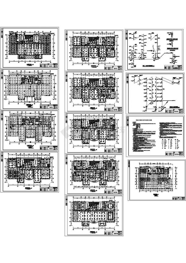 某科技园科技研发大楼消防设计图CAD-图二