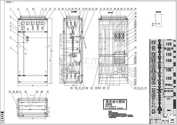 GGD型交流低压配电柜总装配设计cad图纸-图一