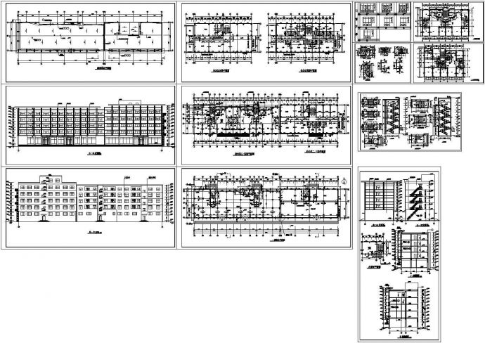 办公楼设计_某科技中心办公楼带住宅楼施工图，12张图纸。_图1