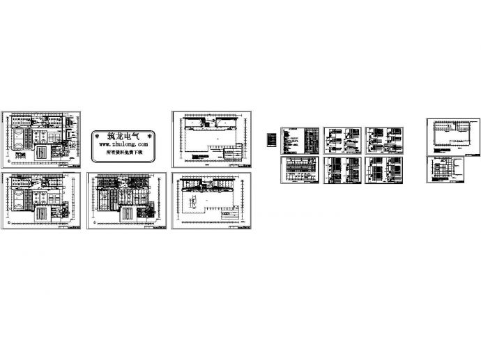 某大学二层体育馆电气图纸，13张图纸。_图1