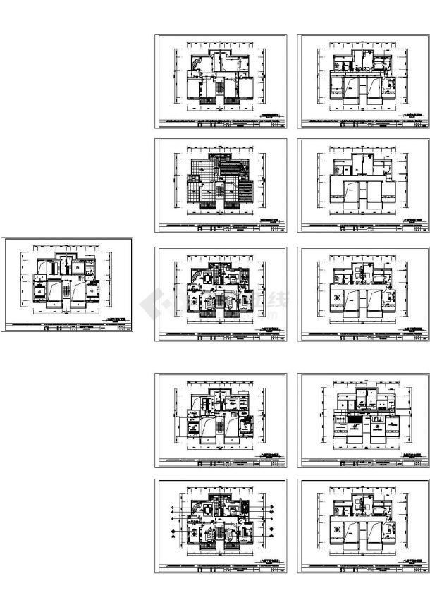 华泰楼中楼建筑设计施工CAD全套图纸-图一