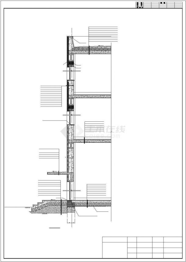哈尔滨市阿城区某三层框架结构小型商场建筑结构设计CAD图纸-图一