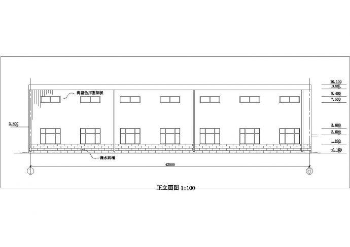 邢台市某工业区单层钢结构厂房全套建筑结构设计CAD图纸_图1