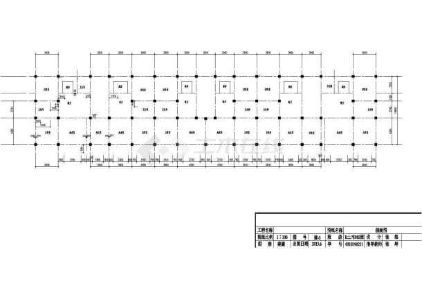 扬州市某职工家属院6层框架结构住宅楼建筑结构设计CAD图纸-图一