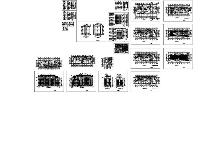 江南地区某六层住宅楼建筑设计CAD全套图纸_图1