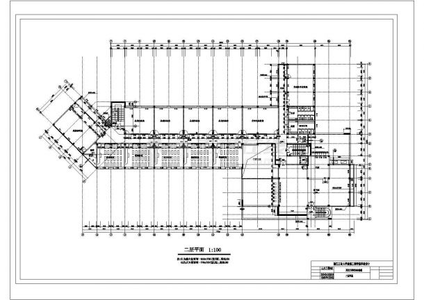 南昌市某技术学院5层框架结构实验楼建筑结构设计CAD图纸-图二