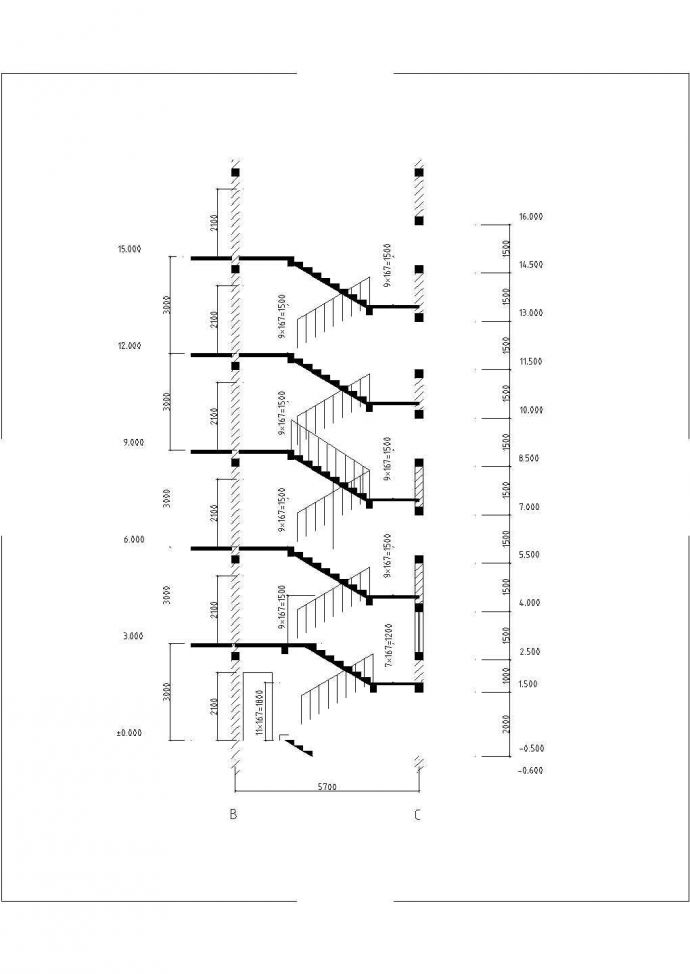 西安市某工厂3000平米6层砖混结构职工住宅楼建筑设计CAD图纸_图1