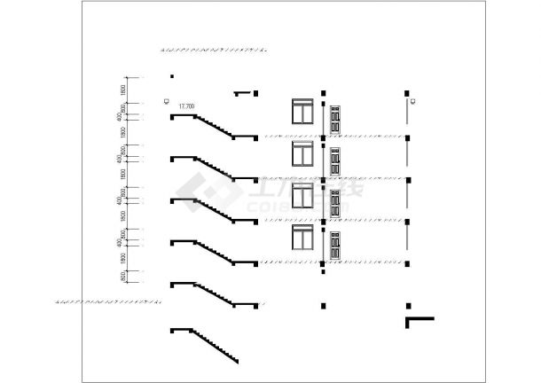 沈阳市某景区7500平米6层框架结构商务旅馆建筑结构设计CAD图纸-图二