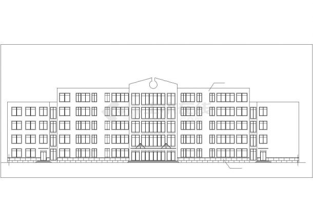 崇州市某职业学院4层框架结构教学楼建筑结构设计CAD图纸-图一