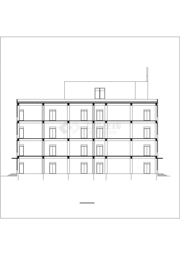 崇州市某职业学院4层框架结构教学楼建筑结构设计CAD图纸-图二