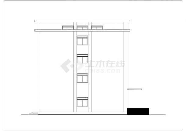 南宁市某高校2800平米四层钢混框架结构办公楼建筑结构设计CAD图纸-图二
