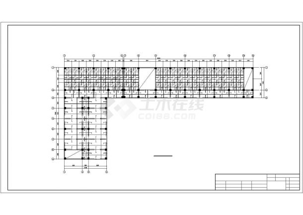 台州市某中学4200平米5层框架结构教学楼建筑结构设计CAD图纸-图一