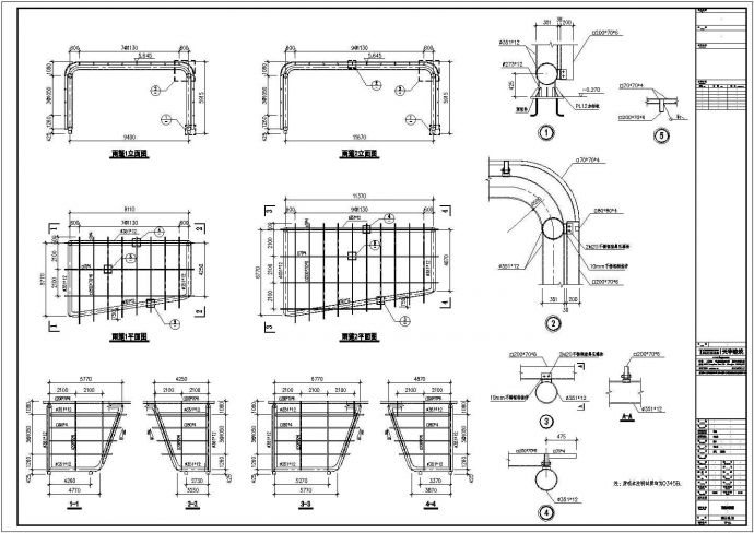 某工程雨蓬设计cad结构施工图（含2套设计）_图1