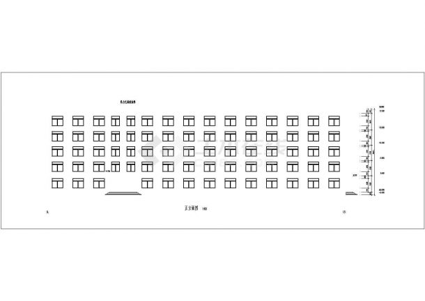 丽水市某市政单位5400平米5层框架结构办公楼建筑结构设计CAD图纸-图二