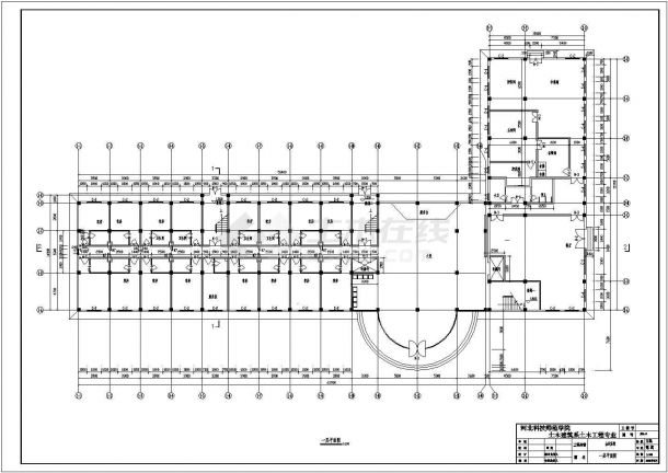 泉州市某临街5160平米4层框架结构商务酒店建筑结构设计CAD图纸-图二