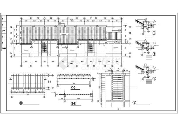 成都市锦嘉园小区6层砖混结构住宅楼全套建筑设计CAD图纸-图一