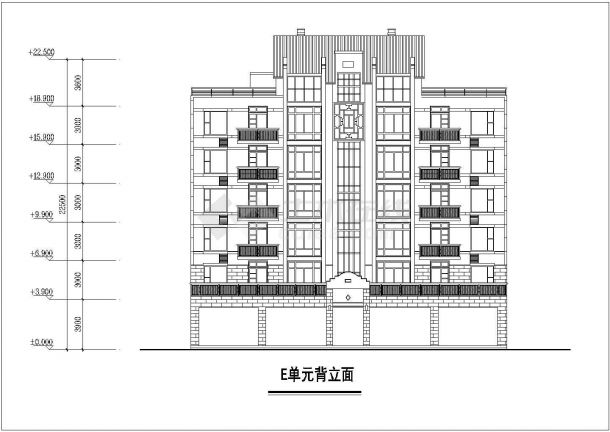 镇江市某小区6层砖混结构住宅楼建筑设计CAD图纸（含车库和阁楼）-图二