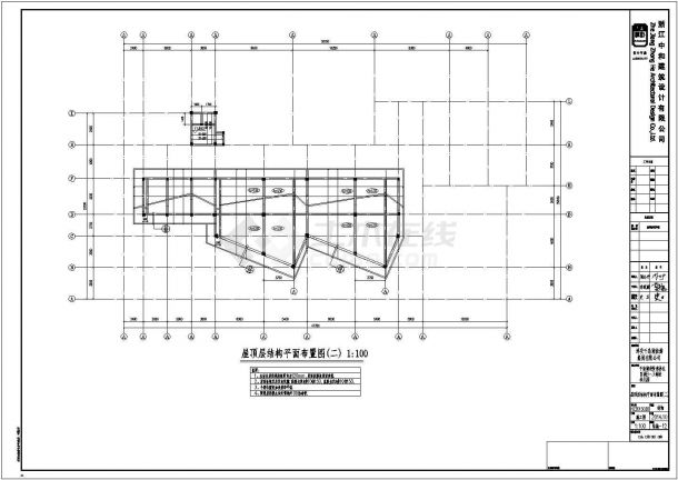 [浙江]某地上三层框架结构幼儿园设计cad全套结构施工图（含设计说明）-图二