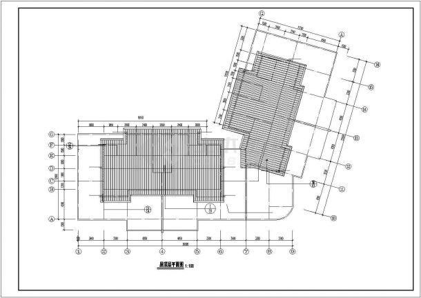 许昌市桂福花园小区6+1层底框结构住宅楼建筑设计CAD图纸-图一