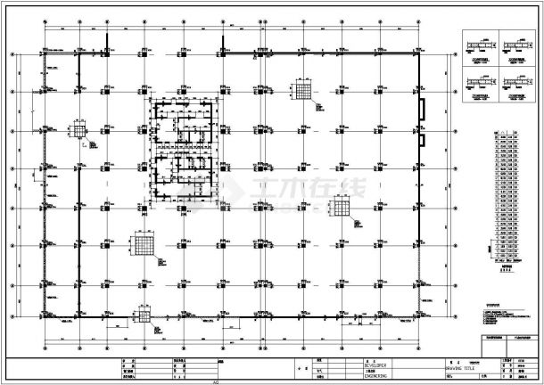 某25层剪力墙豪华酒店(带屋顶泳池)设计cad详细结构施工图-图二