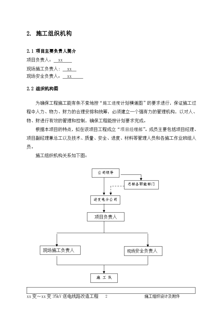 变35kV送电线路改造工程施工组织设计-图二