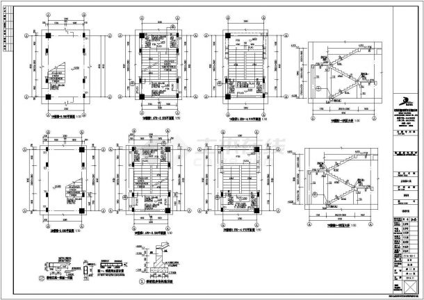 某二层框架结构售楼部设计cad全套结构施工图（含设计说明）-图一