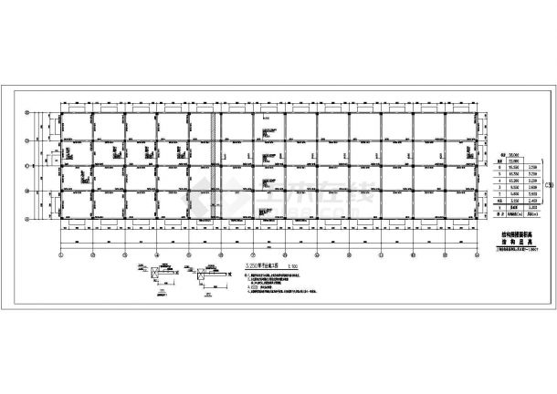 某七层框架结构仓储综合楼设计cad全套结构施工图-图一