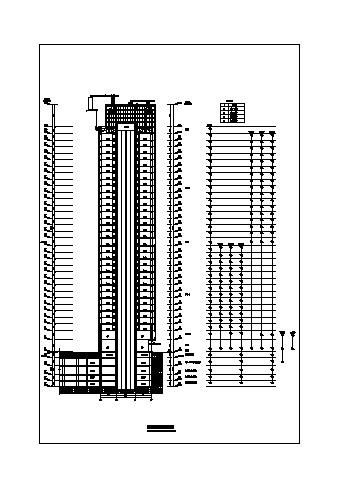 某地市高层办公楼平面建筑图-图二
