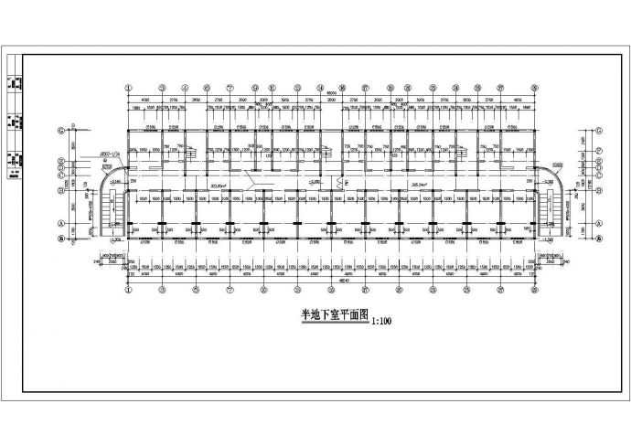 福州市澜苑世家小区3800平米7层砖混结构住宅楼CAD建筑设计图纸_图1