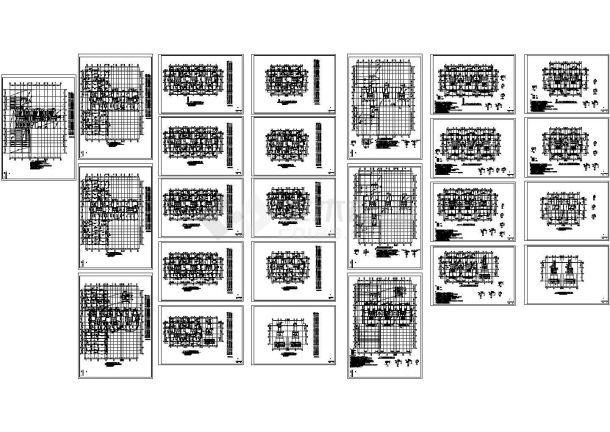 浙江某住宅楼结构设计图CAD-图二