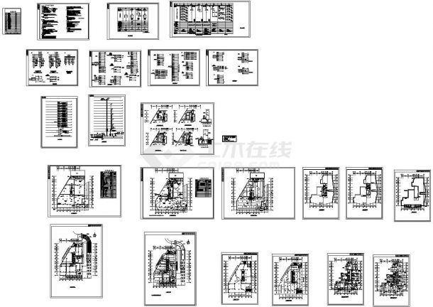 高层商住楼电气系统设计施工cad图纸，共二十二张-图一