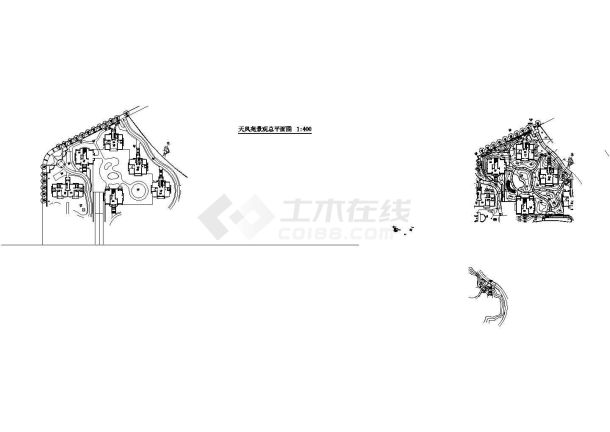 [杭州]小区3区小园景观设计施工图CAD-图二