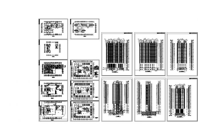 某地24层高层住宅建筑设计施工CAD全套图纸_图1