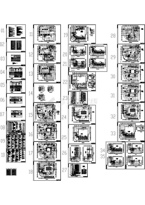 东北地区某17层商场电气CAD全套图纸-图一