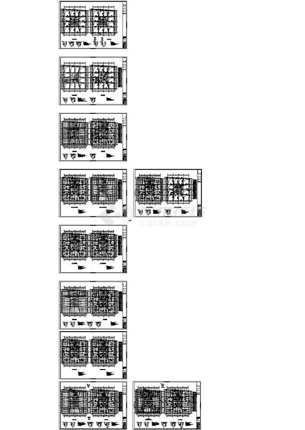 26层框架核心筒大厦CAD结构施工图-图二