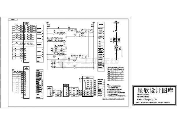 某型号线变组保护测控装置接线电气原理设计CAD平面图纸-图一