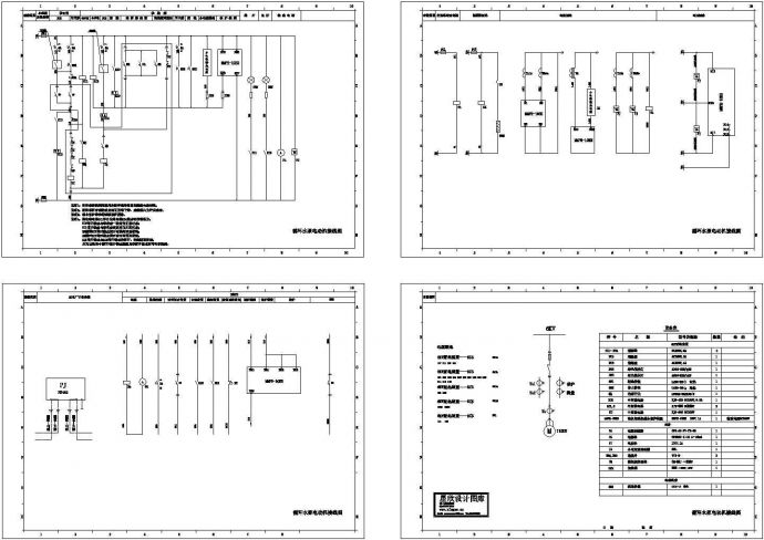 某型号循环水泵二次接线电气原理设计CAD图纸_图1