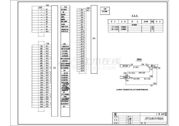 某D0608UPS二次接线电气系统原理设计CAD图纸-图二