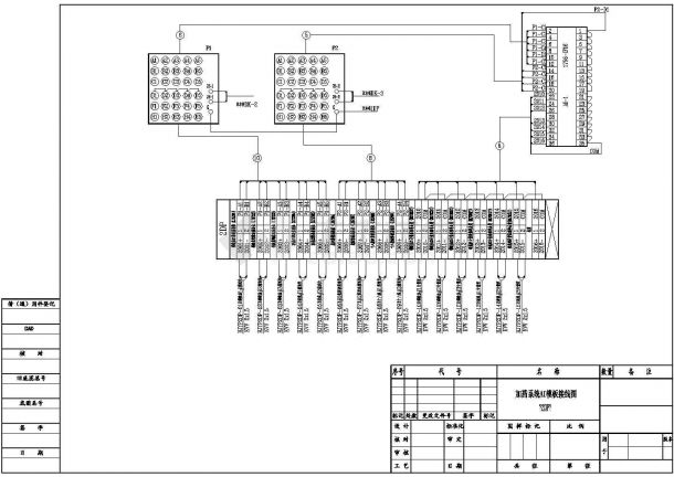 某型号PLC控制柜电气系统原理CAD平面示意图纸-图一