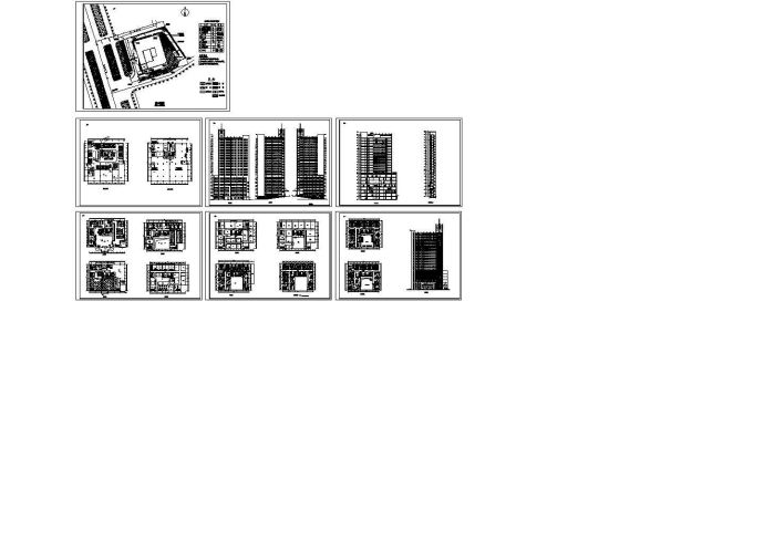 某四星级高层大酒店设计cad全套建筑方案图纸（含总平面图）_图1