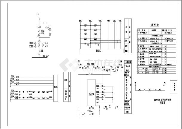 某型号电站电气二次系统控制原理设计平面CAD图纸-图二