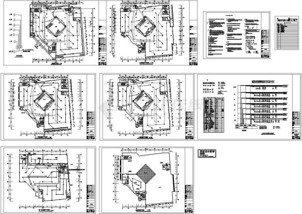 济南市某3层高档购物商场全套电气设计CAD施工图-图一