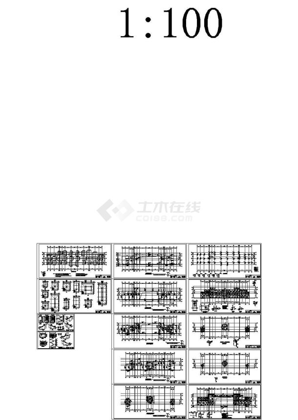 [内蒙古]多层火车站站房框架结构施工图-图一